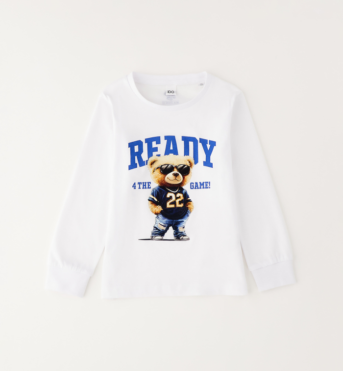 detail Chlapecké tričko s dlouhým rukávem s potiskem IDO