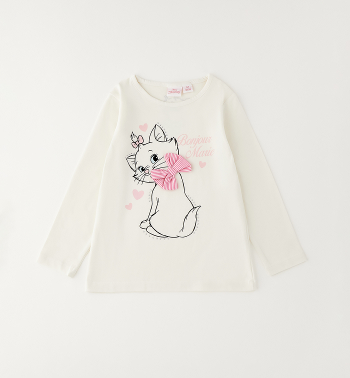 detail Dívčí tričko Aristocats Marie s dlouhým rukávem IDO