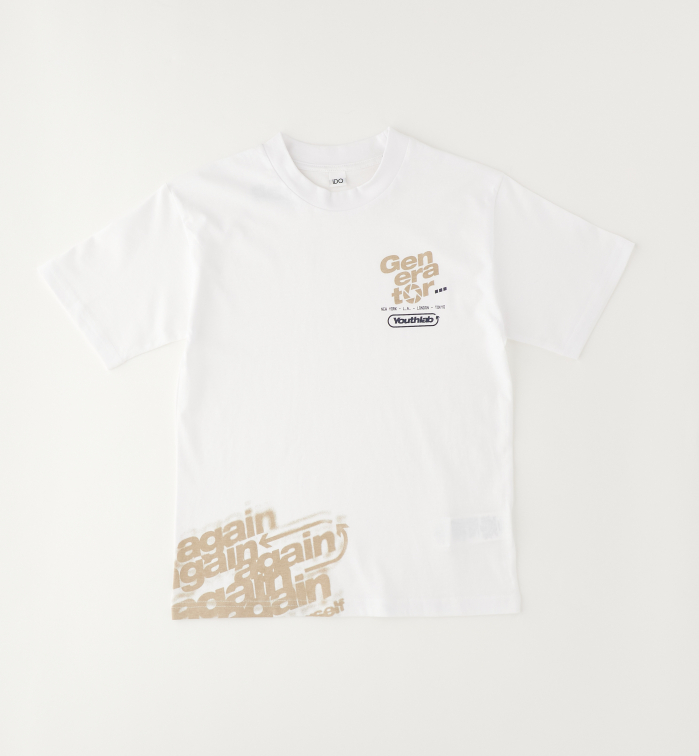 detail Dívčí bílé tričko s nápisem Generator IDO