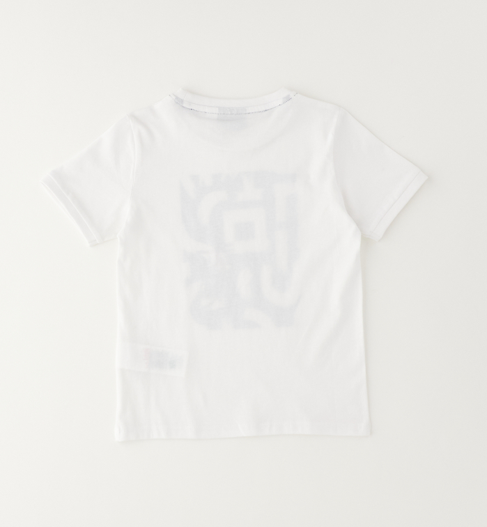 detail Chlapecké bílé tričko s potiskem Hello from Seoul SARABANDA