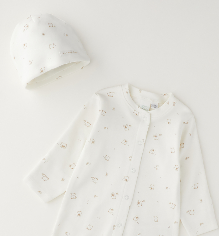detail Unisex kojenecký overal s čepičkou IDO