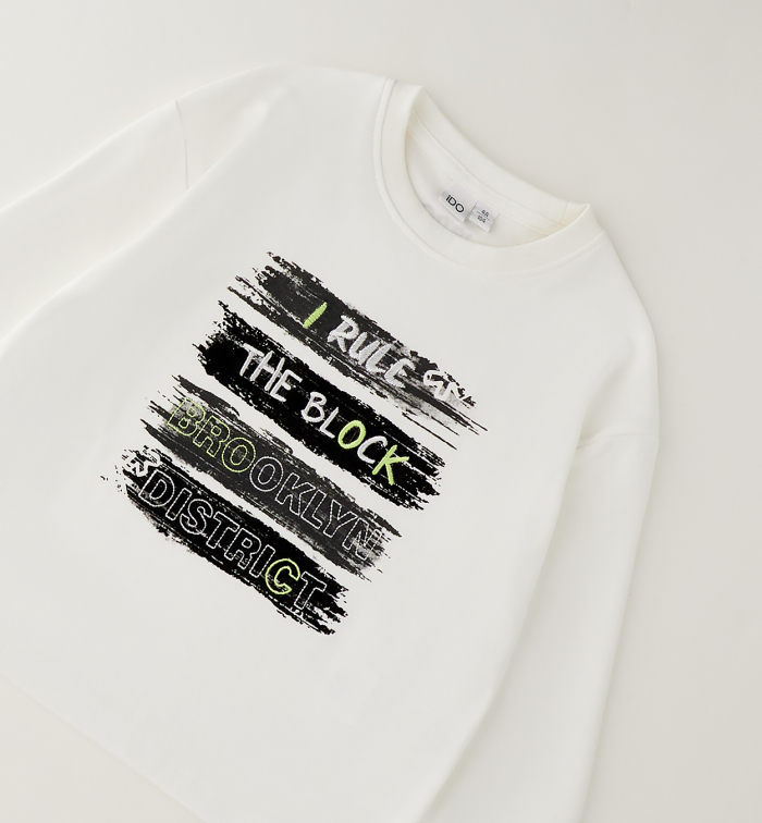 detail Chlapecké tričko s typografickým potiskem IDO