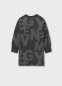 náhled Dívčí černo-šedé pletené šaty s motivem velkých písmen MAYORAL