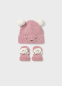 náhled Dětský dívčí zimní set - čepička s oušky a ponožky s motivem medvídka MAYORAL