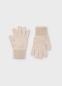 náhled Stylové béžové pletené rukavice pro dívky s měkkým manžetovým lemem. Skvěle se k MAYORAL