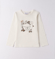 náhled Dívčí krémové tričko s motivem medvídka a srdíček SARABANDA