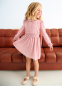 náhled Dívčí růžové plisované šaty s límečkem a dlouhým rukávem ABEL & LULA