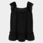 náhled Dívčí černé šaty s volány a výšivkou BOBOLI