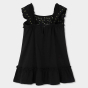 náhled Dívčí černé šaty s volány a výšivkou BOBOLI