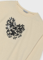 náhled Dívčí béžové tričko s dlouhým rukávem a květinovým srdcem MAYORAL
