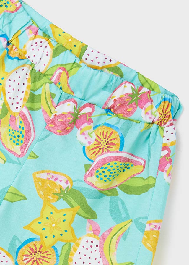 detail Dívčí bavlněný outfit - top a kraťasy MAYORAL