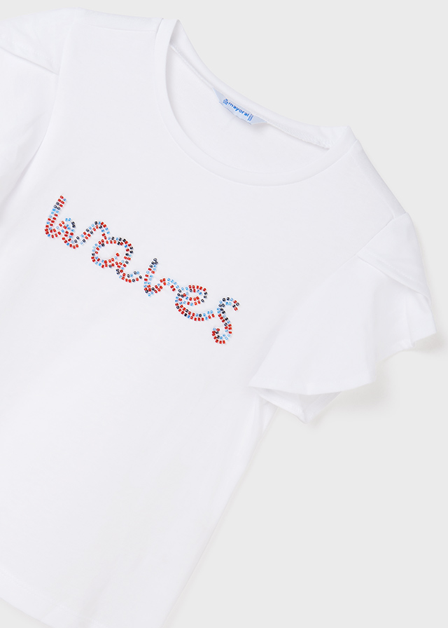 detail Dívčí set - tričko, kraťasy a čelenka MAYORAL