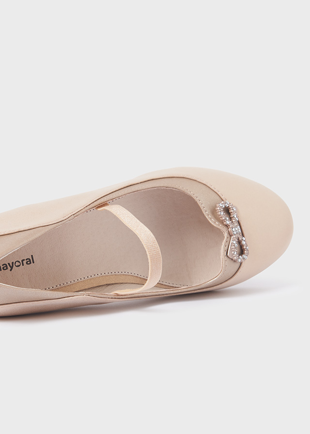 detail Dívčí balerínky s štrasovou mašličkou MAYORAL