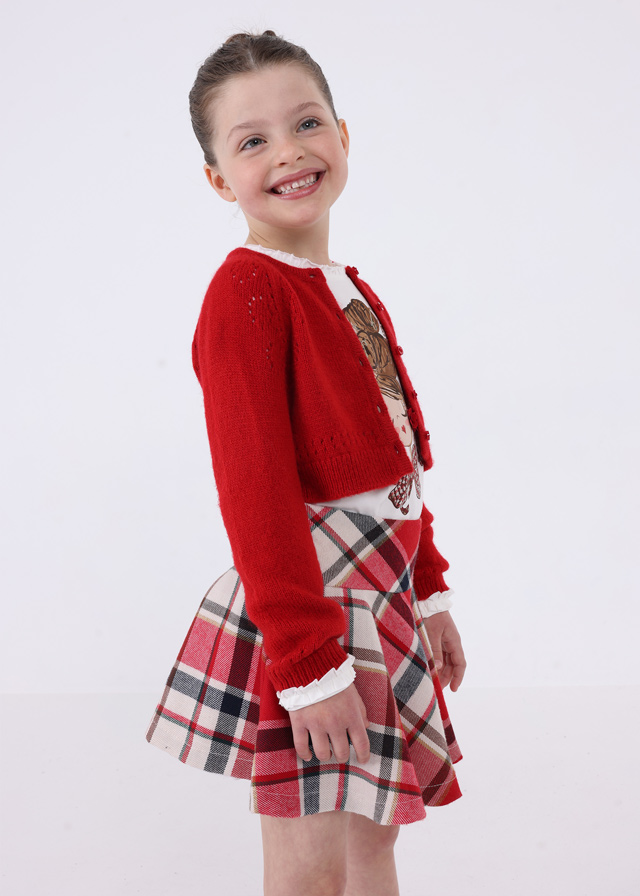 detail Dívčí prolamovaný trikotový kardigan MAYORAL