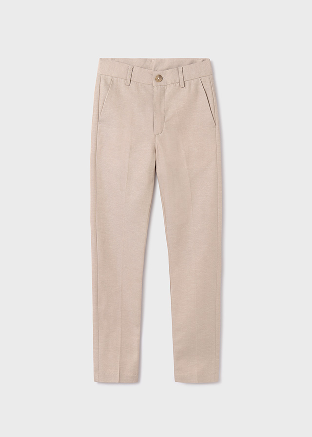 detail Elegantní lněné kalhoty chinos pro chlapce MAYORAL