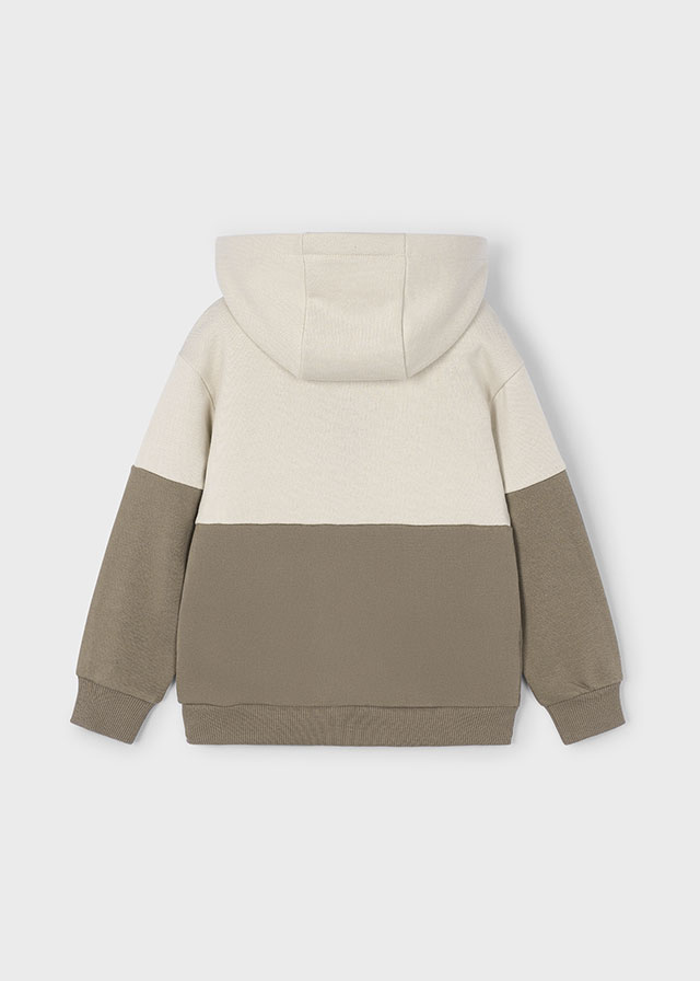 detail Chlapecká mikina s kapucí – béžovo-khaki kombinace MAYORAL