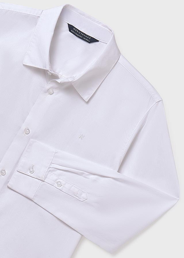 detail Chlapecká bílá košile – elegantní klasika s dlouhým rukávem MAYORAL