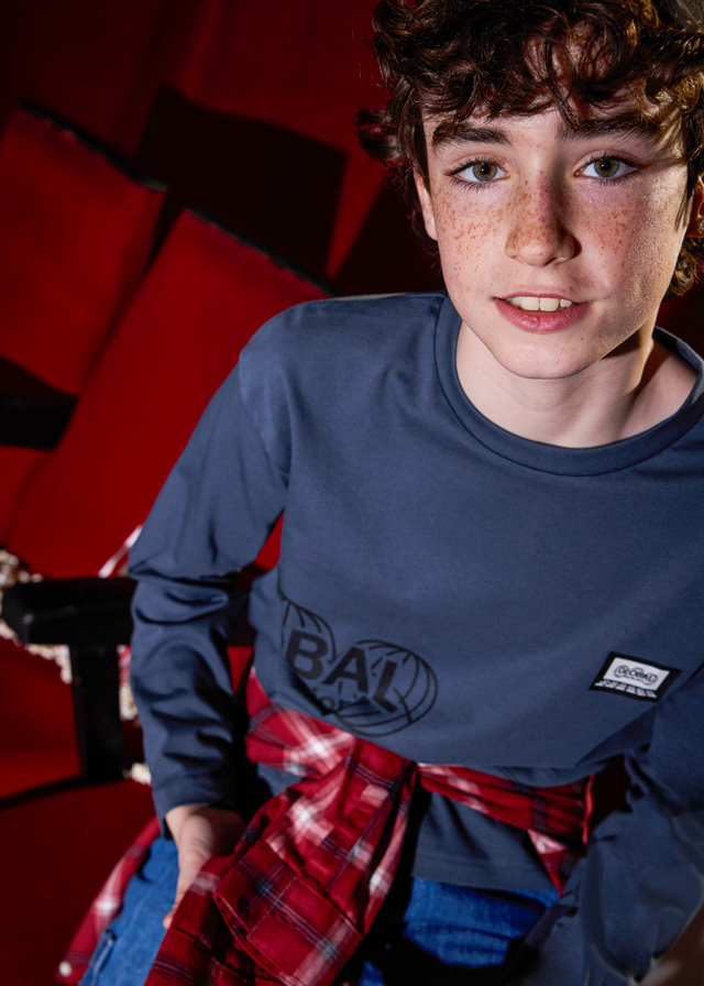 detail Chlapecké tričko s dlouhým rukávem GLOBAL modré MAYORAL