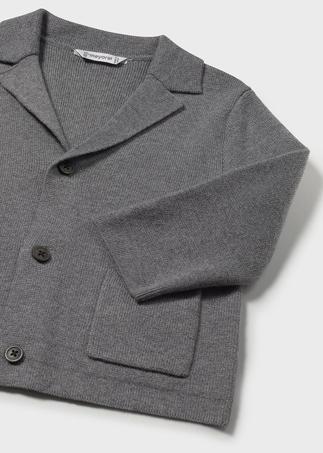 detail Chlapecký šedý kabátek se zapínáním na knoflíky MAYORAL