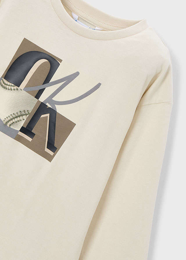 detail Chlapecké tričko s dlouhým rukávem a stylovým potiskem MAYORAL