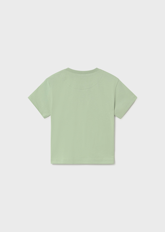 detail Dětské chlapecké bavlněné tričko s potiskem zvířátek v džípu, zelené MAYORAL