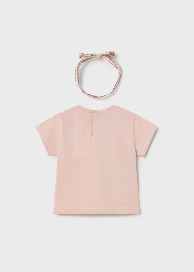 detail Dětské dívčí tričko s krátkým rukávem v setu s čelenkou MAYORAL