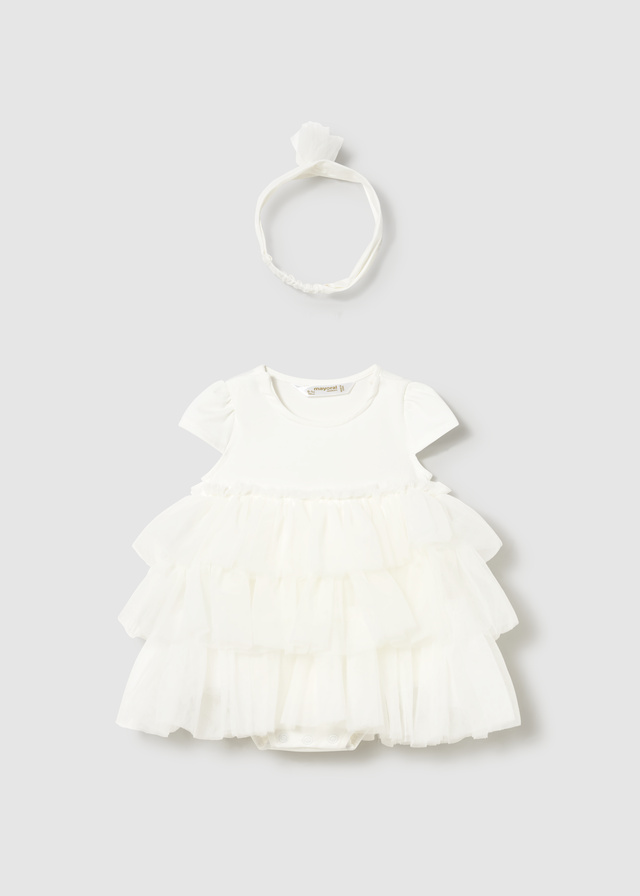 detail Dětské dívčí tylové šatičky s čelenkou MAYORAL