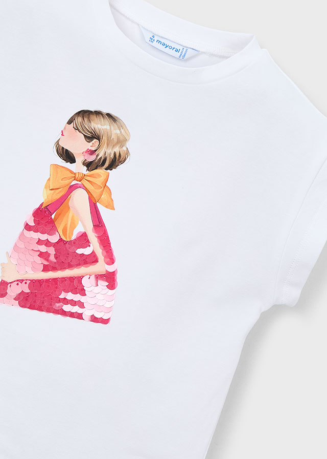 detail Dívčí tričko s obrázkem holčičky MAYORAL