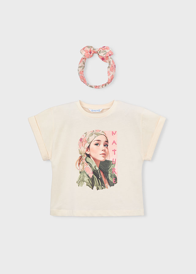 detail Dívčí tričko s čelenkou MAYORAL