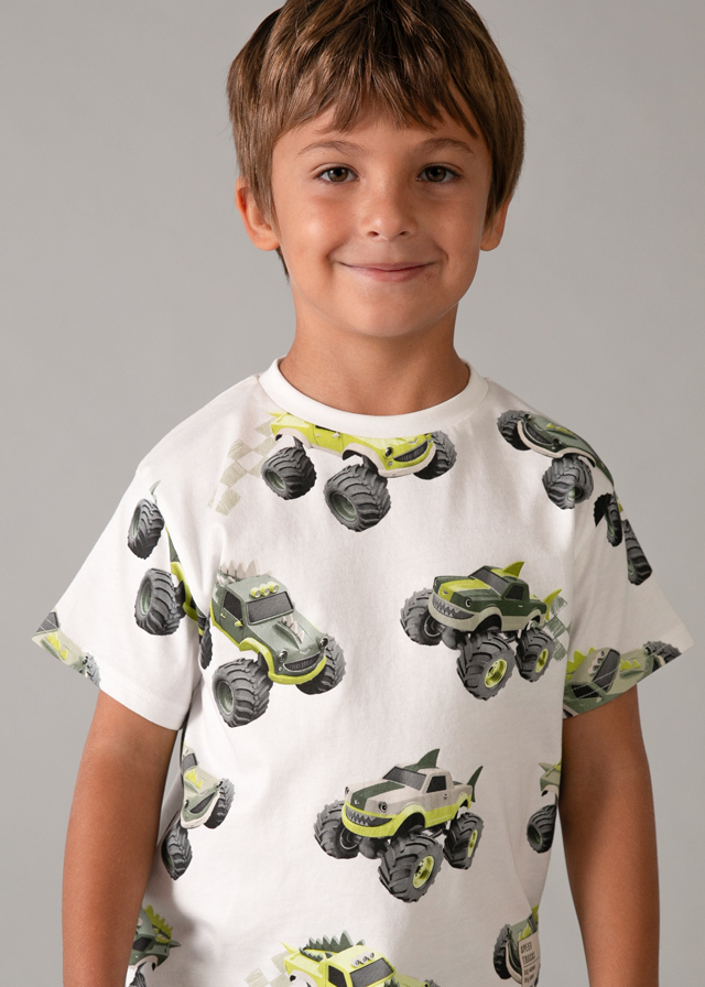 detail Chlapecké tričko s auty MAYORAL