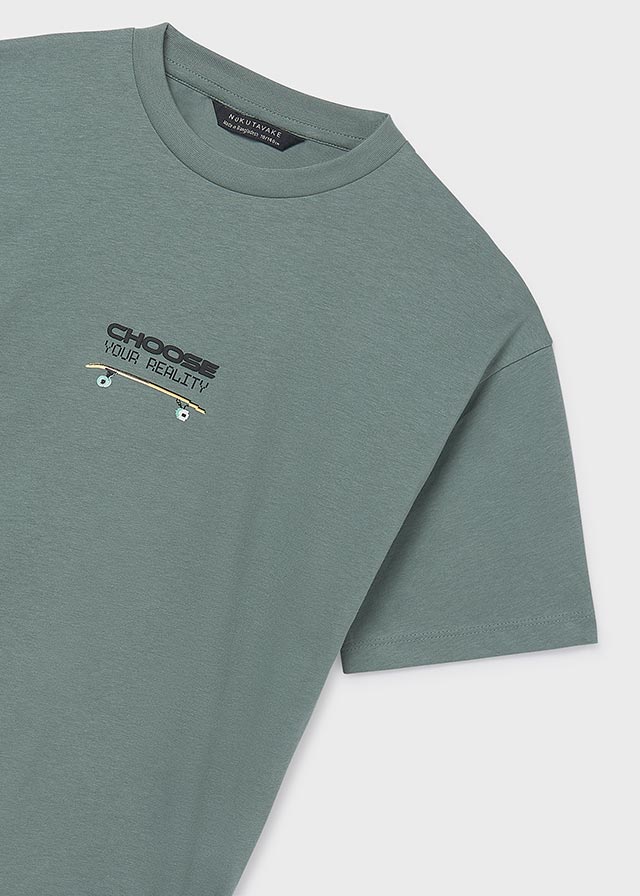 detail Chlapecké zelené tričko s textovým motivem MAYORAL