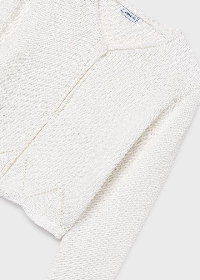 detail Dívčí krátký pletený cardigan MAYORAL