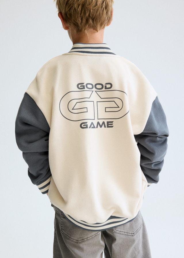 detail Chlapecká mikina na zip s nápisem MAYORAL