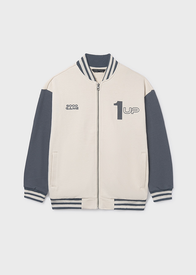 detail Chlapecká mikina na zip s nápisem MAYORAL