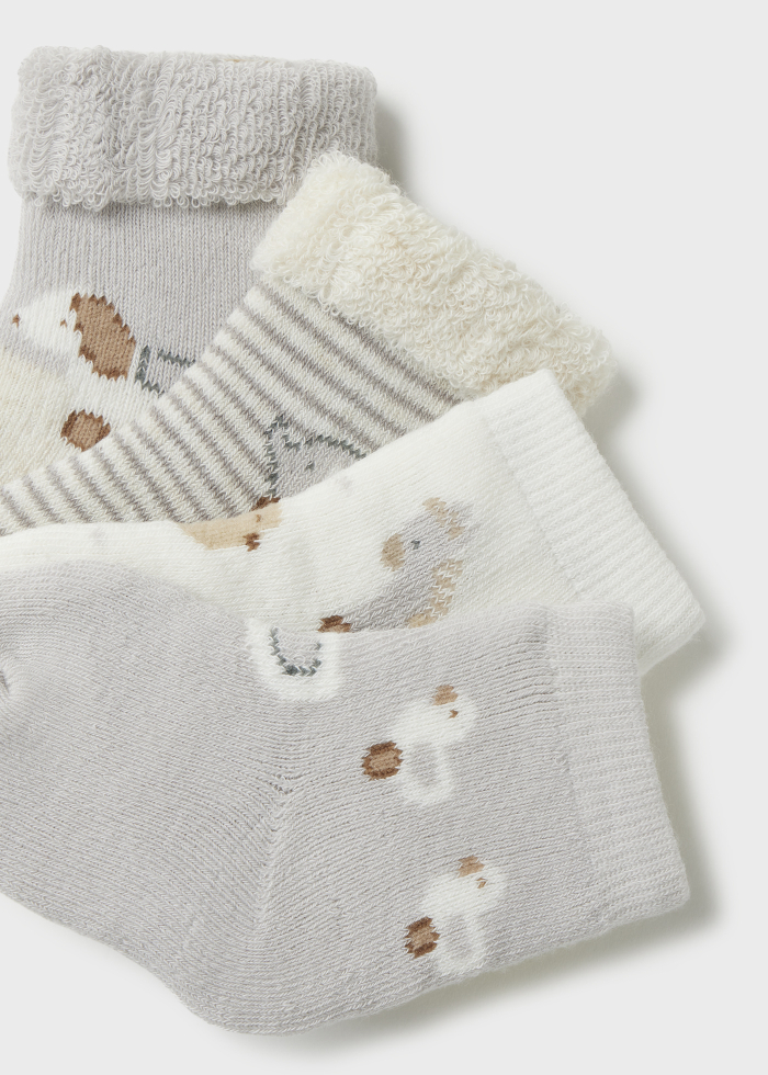 detail Unisex kojenecká sada 4 párů ponožek se zvířátky MAYORAL