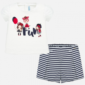 Dětský dívčí set - tričko a kraťasy MAYORAL