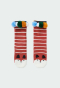 náhled dívčí dlouhé protiskluzové ponožky s detaily v několika barvách BOBOLI