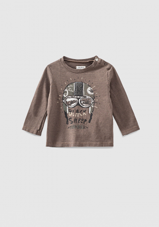 detail Dětské chlapecké tričko Kulatý výstřih se zapínáním na druky, dlouhé rukávy IKKS IKW210XT10061