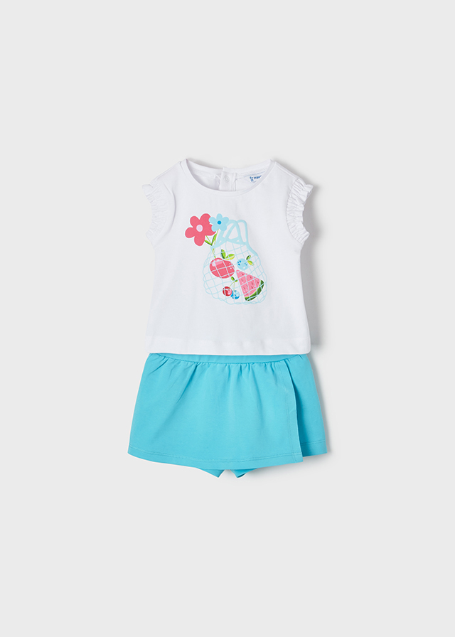 detail Dětská dívčí souprava - tričko a kraťasy skort MAYORAL