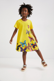 Dívčí šaty s potiskem motýlů DESIGUAL