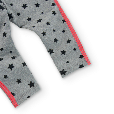detail Dívčí fleecové kalhoty s hvězdičkami BOBOLI