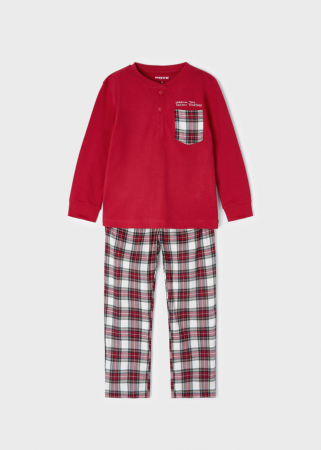 detail Dětské chlapecké pyžamo s kostkovaným spodkem MAYORAL