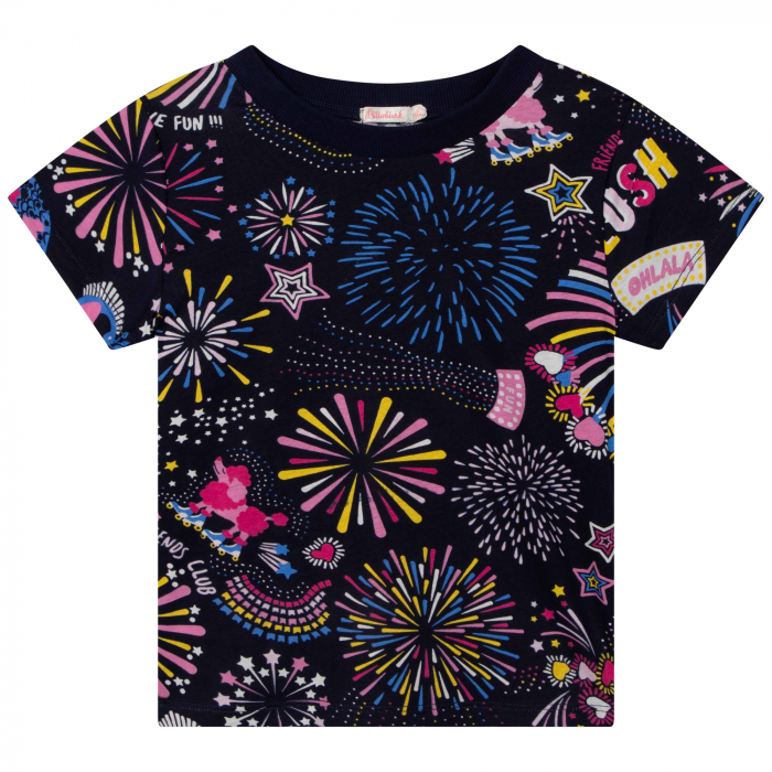 detail Dívčí tričko s různobarevným potiskem BILLIEBLUSH