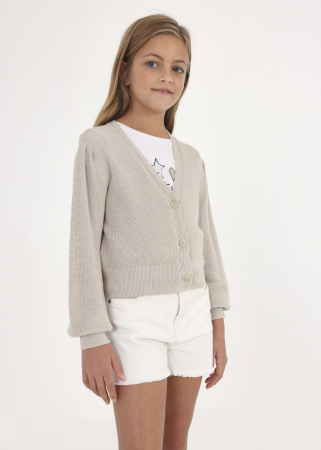 detail Dívčí pletený svetr - kardigan MAYORAL