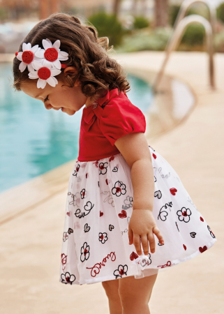 detail Dětské dívčí šaty s tylovou sukni MAYORAL