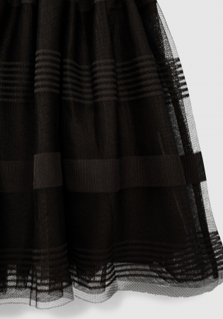 detail Dívčí dvoubarevné šaty ze smíšené látky IKKS