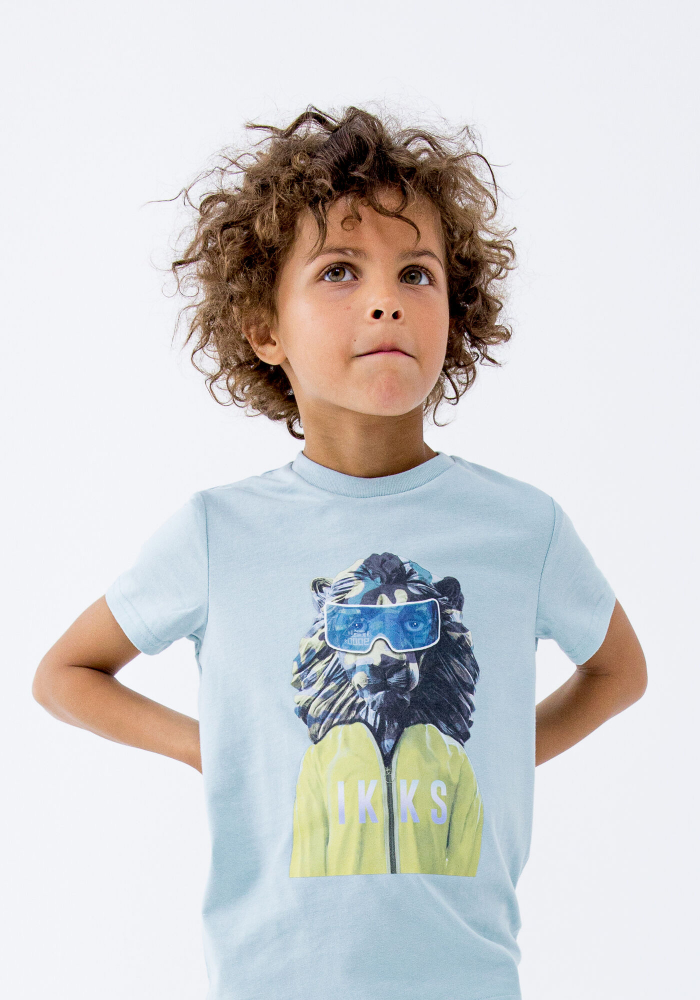 detail Chlapecké tričko s obrázkem maskáčového lva IKKS
