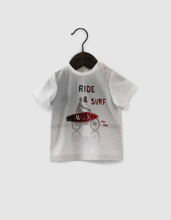 detail Chlapecké tričko s nápisem Ride & Surf IKKS