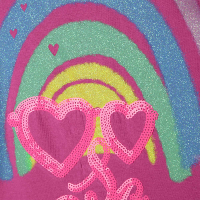 detail Dívčí tričko s nápisem s flitry BILLIEBLUSH