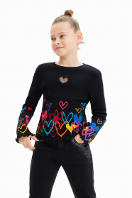 Dívčí tričko s dlouhým rukávem DESIGUAL